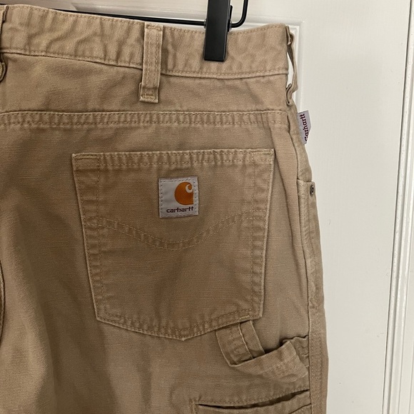 Carhartt Original‎ Fit Work Pants Double Front Straight Leg 14 32 Regular Khaki - Picture 3 of 6